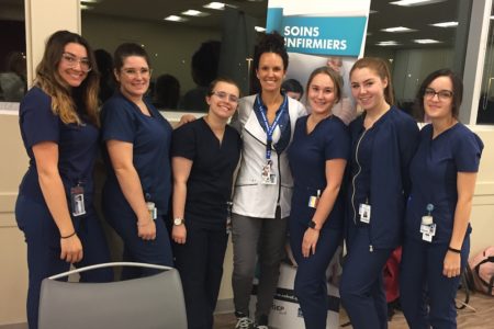 etudiantes soins infirmiers Cegep de Valleyfield Clinique vaccination 2019 photo ColVal