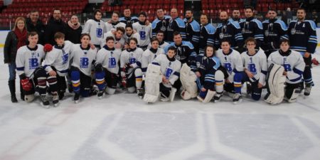 match hockey policiers Mercier et eleves ecole Bonnier 21fev20 photo courtoisie