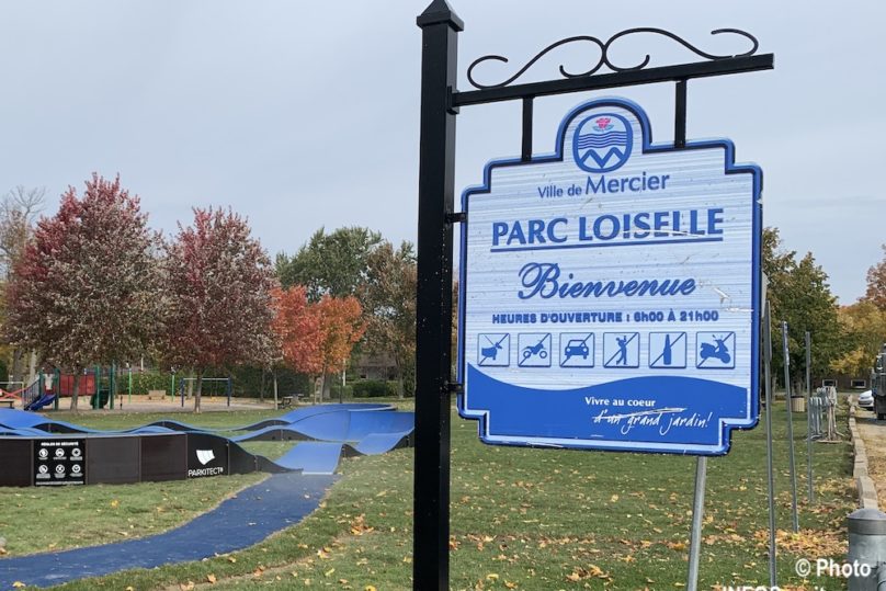 enseigne Parc Loiselle Ville de Mercier automne 2019 photo INFOSuroit