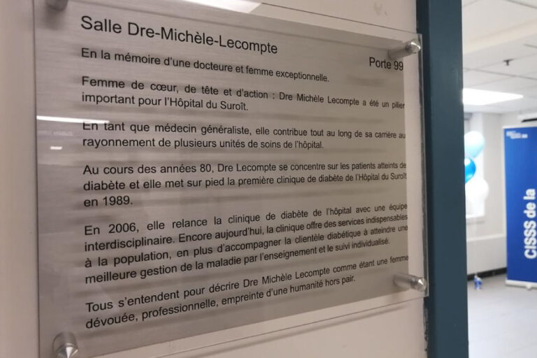 Le CISSS de la MontérégieOuest rend hommage à une médecin d’exception