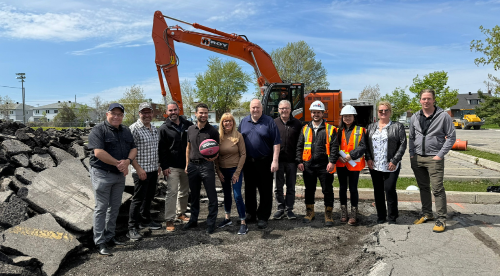 Construction Begins on New Basketball Court at Marquette Park in SalaberrydeValleyfield